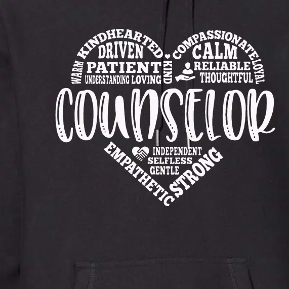 Counselor Heart School Counselor Guidance Schools Counseling Premium Hoodie