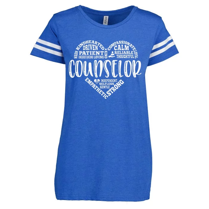 Counselor Heart School Counselor Guidance Schools Counseling Enza Ladies Jersey Football T-Shirt