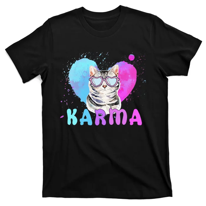 Cat Heart Shape T-Shirt