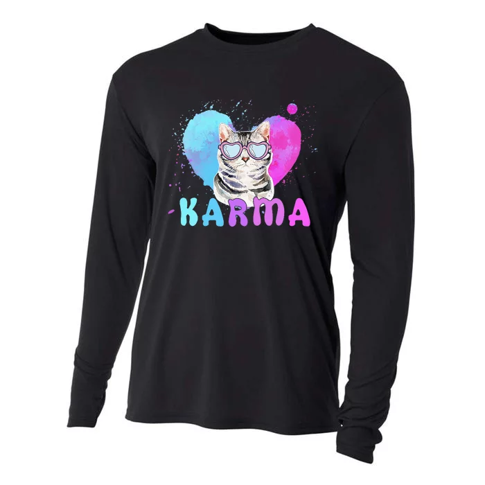 Cat Heart Shape Cooling Performance Long Sleeve Crew