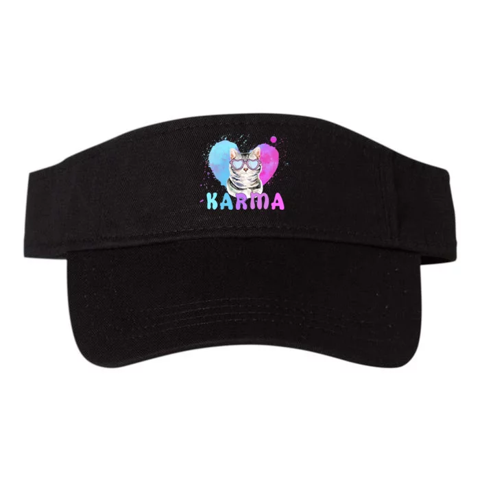 Cat Heart Shape Funny Valucap Bio-Washed Visor