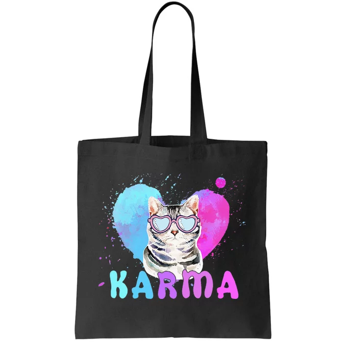 Cat Heart Shape Funny Gifts Tote Bag