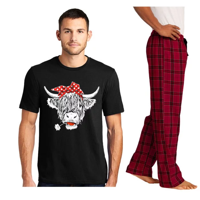 Cute Hairy Scottish Highland Cow Pajama Set