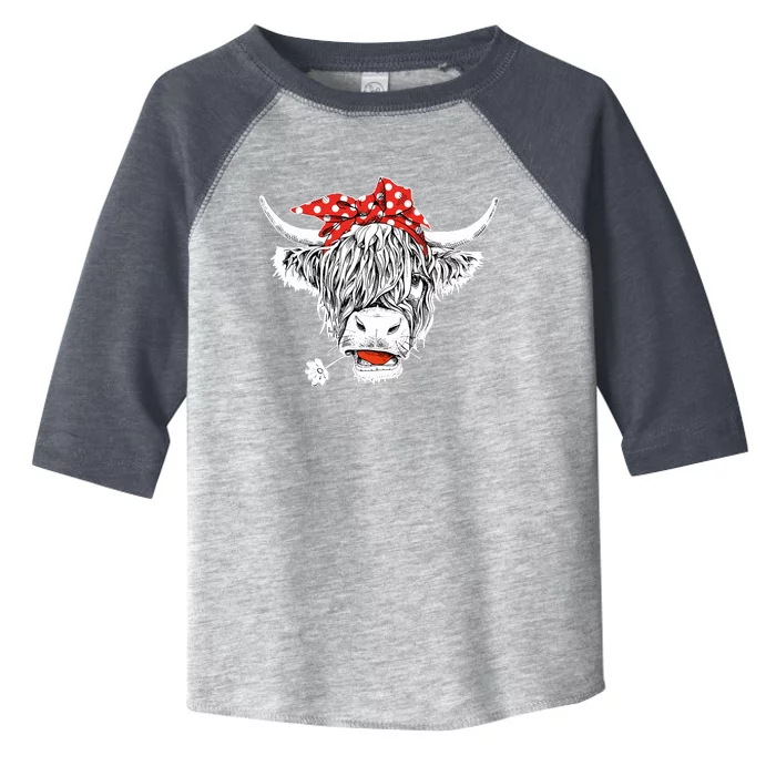 Cute Hairy Scottish Highland Cow Toddler Fine Jersey T-Shirt