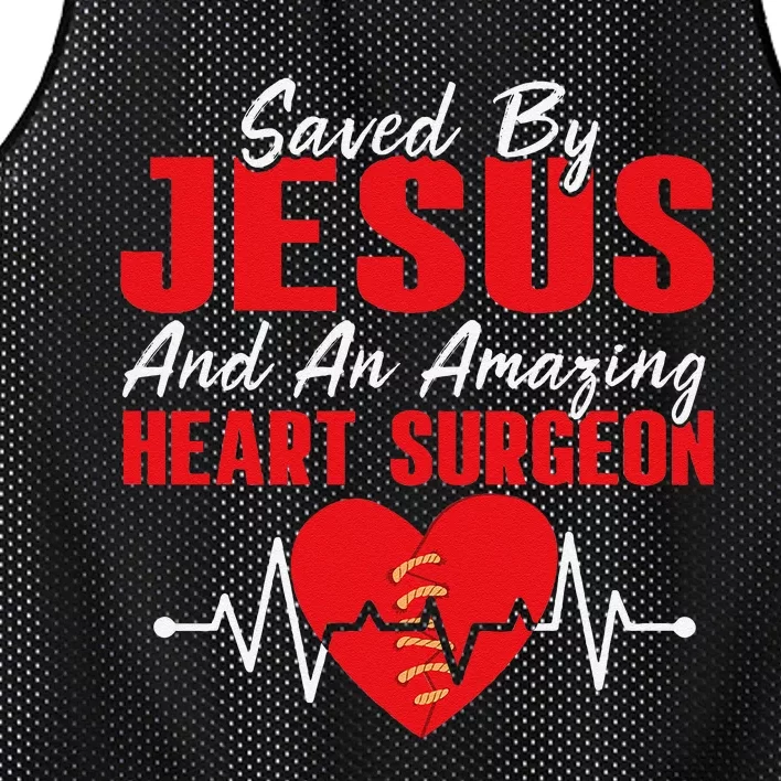 Cool Heart Surgery For Heart Cardiac Rehab Jesus Mesh Reversible Basketball Jersey Tank