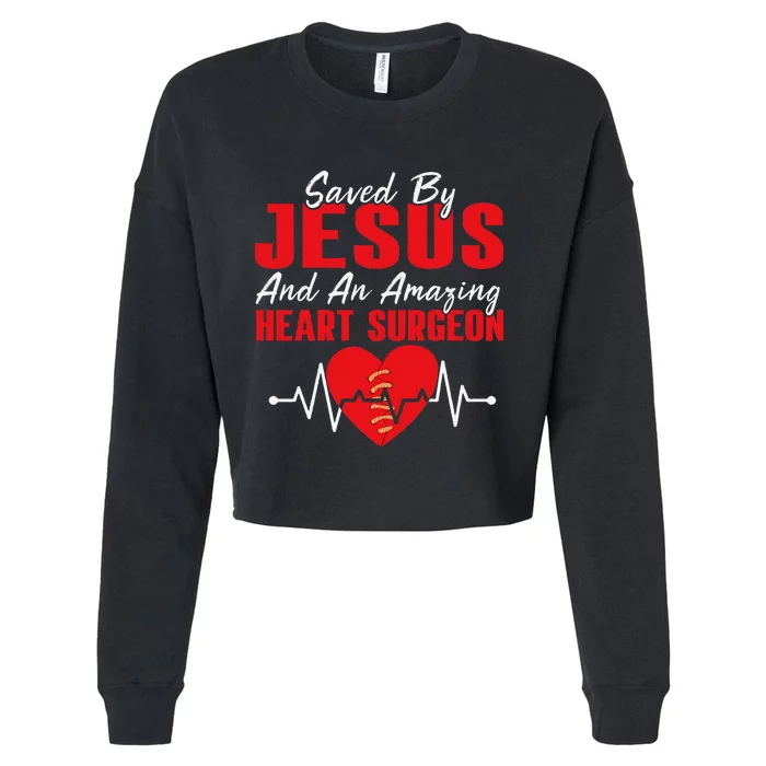 Cool Heart Surgery For Heart Cardiac Rehab Jesus Cropped Pullover Crew