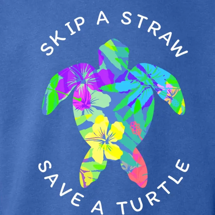 Cool Hawaiian Skip A Straw Save A Turtle Gift Toddler Hoodie