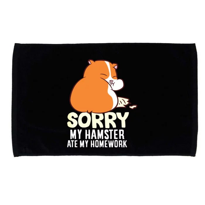 Cute Hamster School My Hamster Ate My Homework Microfiber Hand Towel