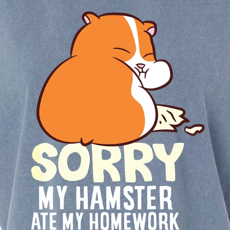 Cute Hamster School My Hamster Ate My Homework Garment-Dyed Women's Muscle Tee