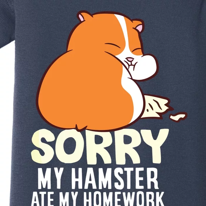 Cute Hamster School My Hamster Ate My Homework Baby Bodysuit