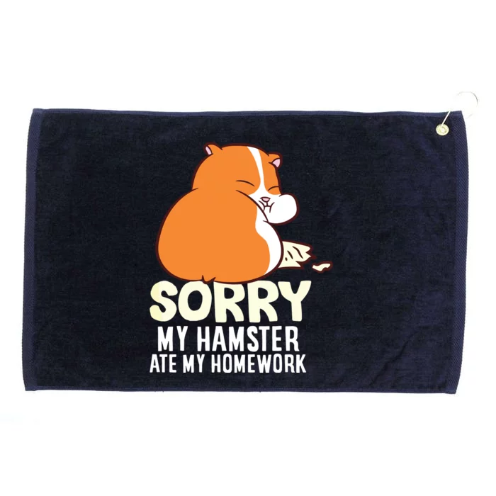 Cute Hamster School My Hamster Ate My Homework Grommeted Golf Towel