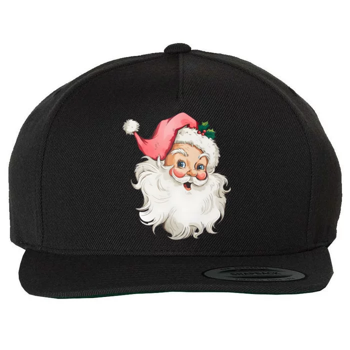 Christmas Holiday Santa Claus Funny Cute Wool Snapback Cap