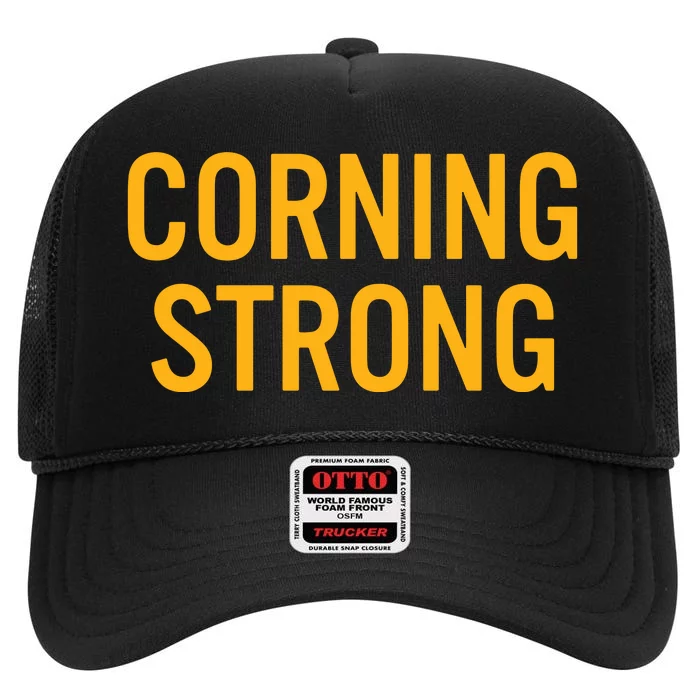 Corning High School Strong High Crown Mesh Trucker Hat