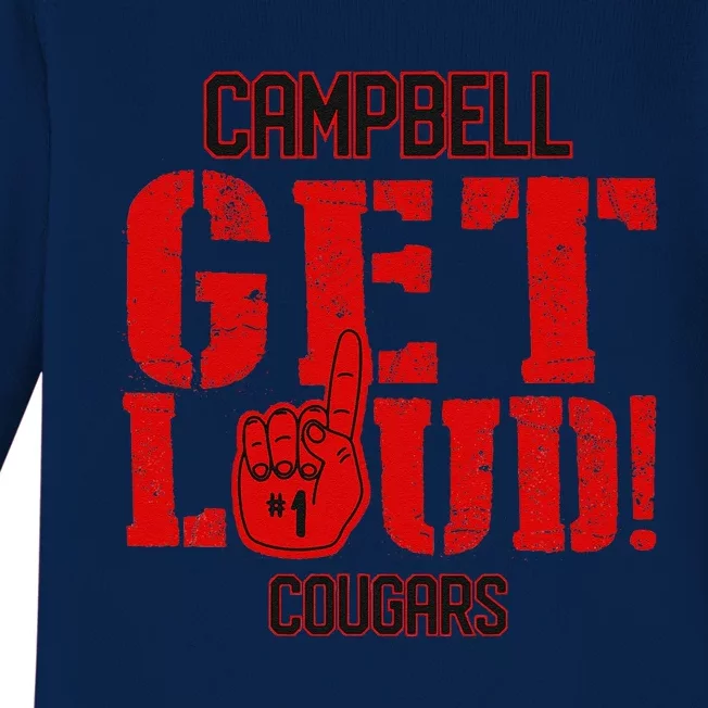 Campbell High School Get Loud Cougars Baby Long Sleeve Bodysuit