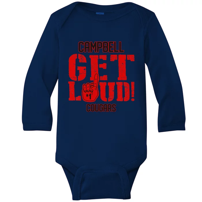 Campbell High School Get Loud Cougars Baby Long Sleeve Bodysuit