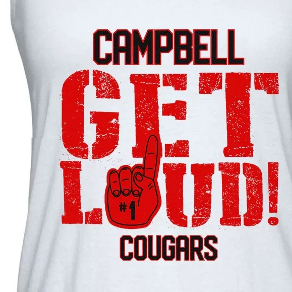 Campbell High School Get Loud Cougars Ladies Essential Flowy Tank