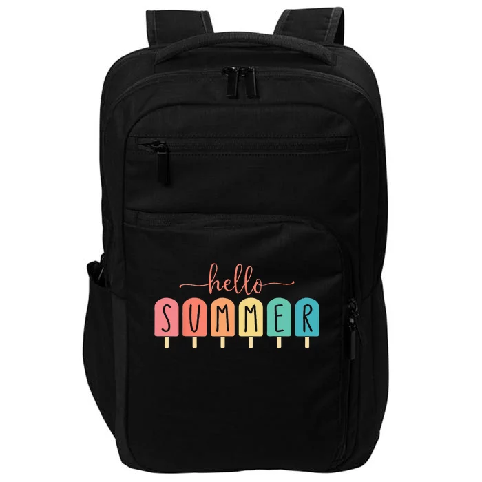 Colorful Hello Summer Popsicle Graphic Impact Tech Backpack