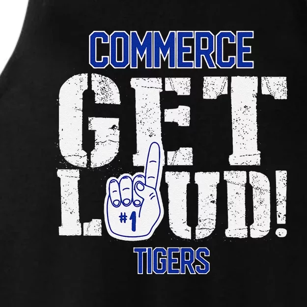 Commerce High School Get Loud Tigers Ladies Tri-Blend Wicking Tank