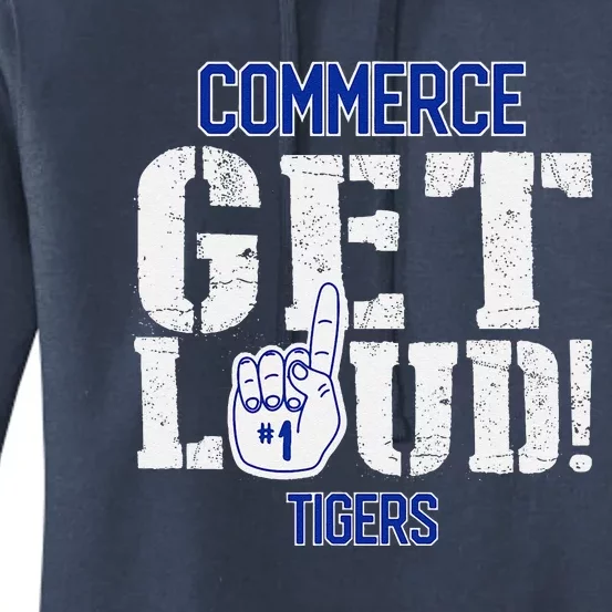 Commerce High School Get Loud Tigers Women's Pullover Hoodie