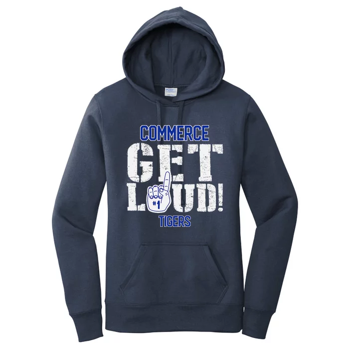 Commerce High School Get Loud Tigers Women's Pullover Hoodie