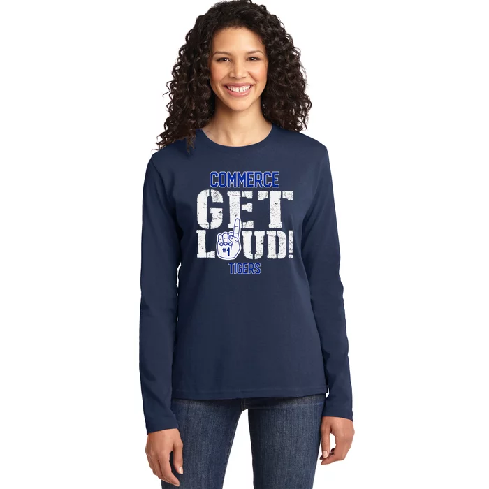 Commerce High School Get Loud Tigers Ladies Long Sleeve Shirt