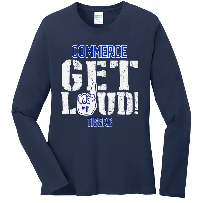 Commerce High School Get Loud Tigers Ladies Long Sleeve Shirt