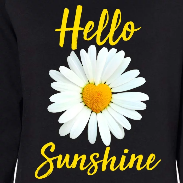 Cute Hello Sunshine Heart Daisy Flower Womens California Wash Sweatshirt