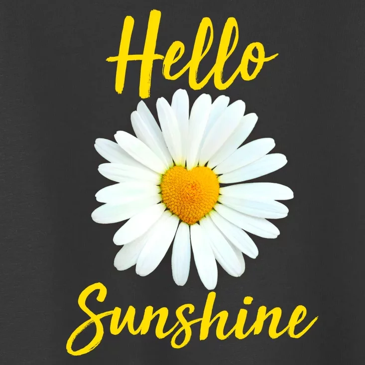 Cute Hello Sunshine Heart Daisy Flower Toddler T-Shirt