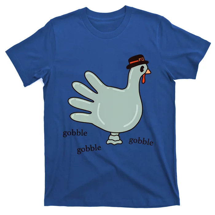 Cute Hand Turkey Pilgrim Gobble Thanksgiving Day Costume Gift T-Shirt