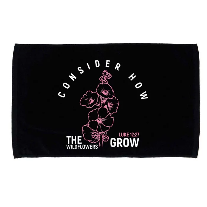 Consider How The Wildflower Grow Bible Verse Microfiber Hand Towel