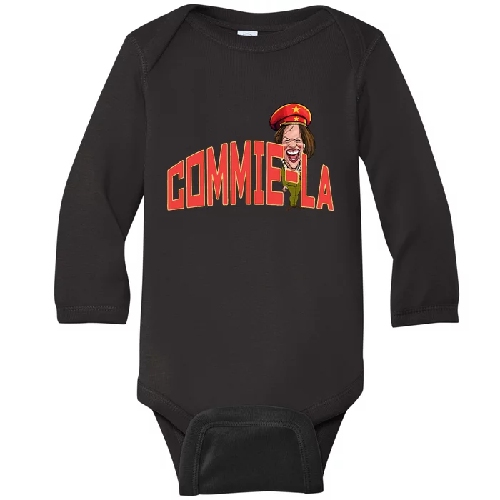 Commiela Harris Trump Vance 2024 Vote Trump Baby Long Sleeve Bodysuit