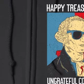 Colonial Happy Treason Day Independence Day Fun 4th Of July Full Zip Hoodie