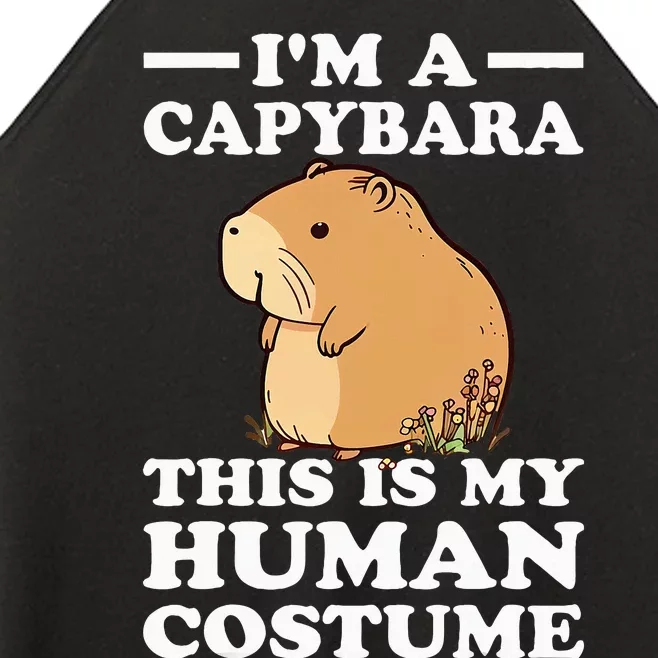 Cute Halloween This Is My Human Costume IM A Capybara Women’s Perfect Tri Rocker Tank