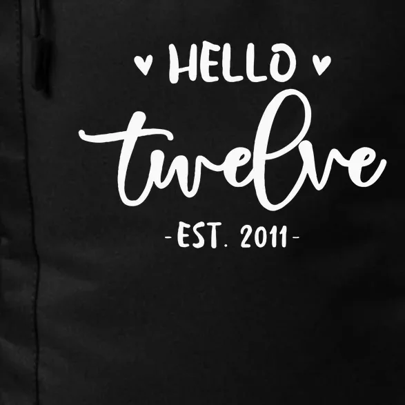 Cute Hello Twelve 12th Birthday For Girls Daily Commute Backpack