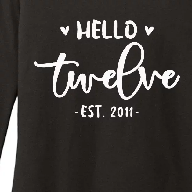 Cute Hello Twelve 12th Birthday For Girls Womens CVC Long Sleeve Shirt