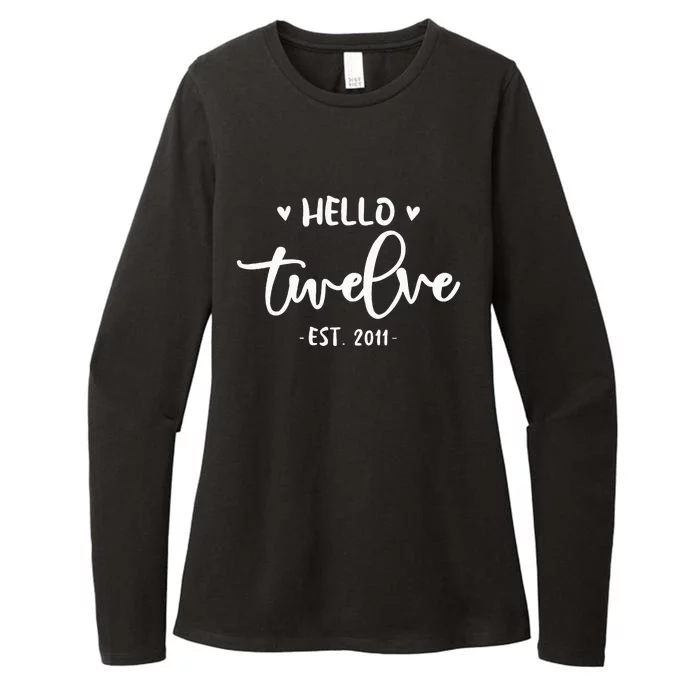 Cute Hello Twelve 12th Birthday For Girls Womens CVC Long Sleeve Shirt