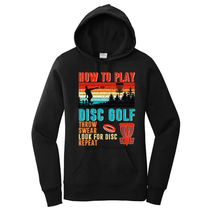 Cool How To Play Disc Golf Throw Sweak Look For Disc Repeat Women's Pullover Hoodie