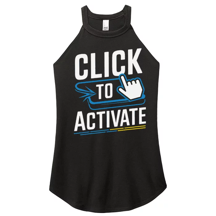 Click Here To Activate Your Inner Nerd Geeks Women’s Perfect Tri Rocker Tank