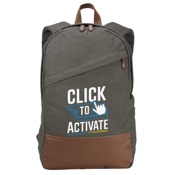 Click Here To Activate Your Inner Nerd Geeks Cotton Canvas Backpack