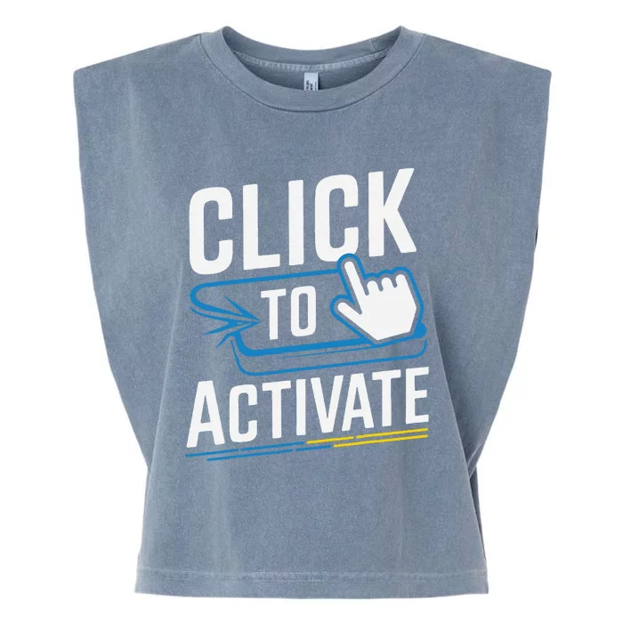 Click Here To Activate Your Inner Nerd Geeks Garment-Dyed Women's Muscle Tee