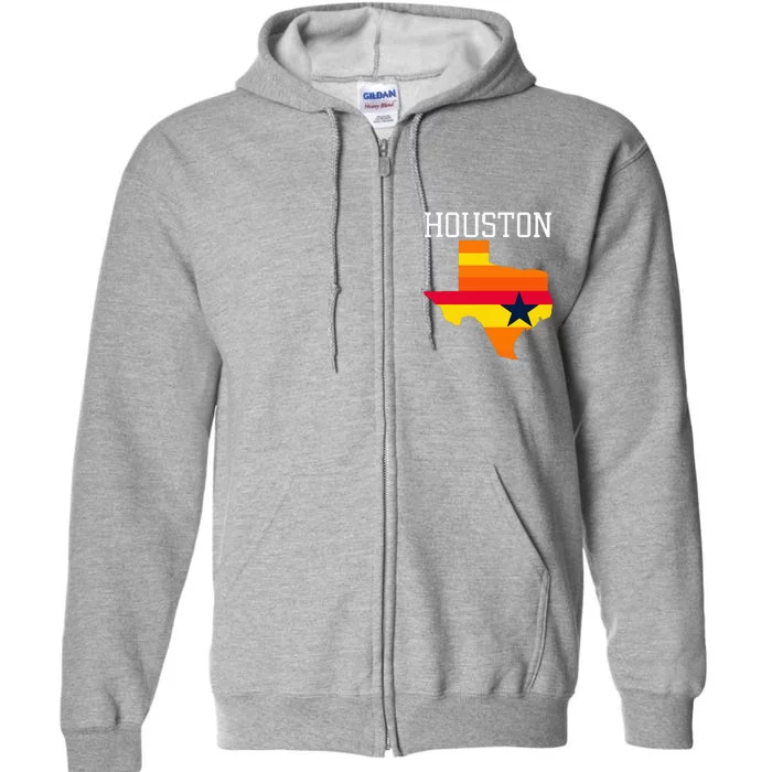 Classic Houston Texas Souvenir Full Zip Hoodie