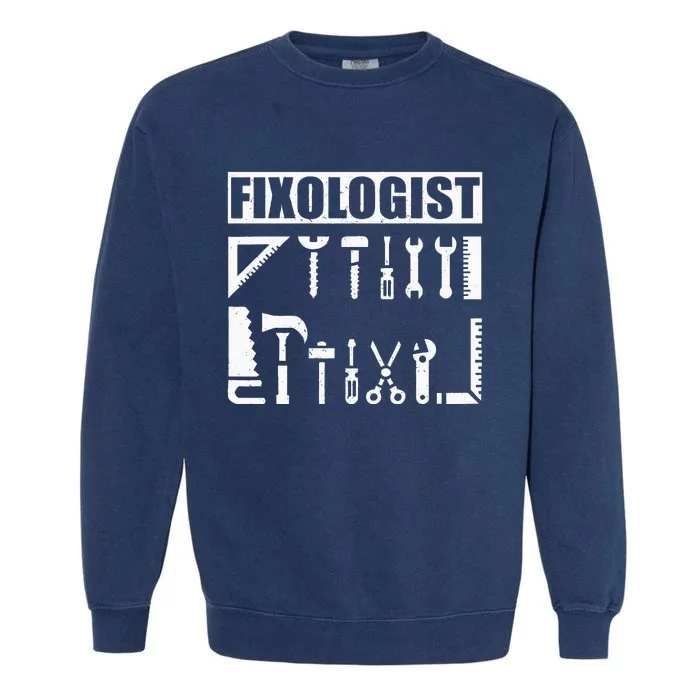 Cool Handyman Tools Art For Wo Woodworker Carpenter Garment-Dyed Sweatshirt