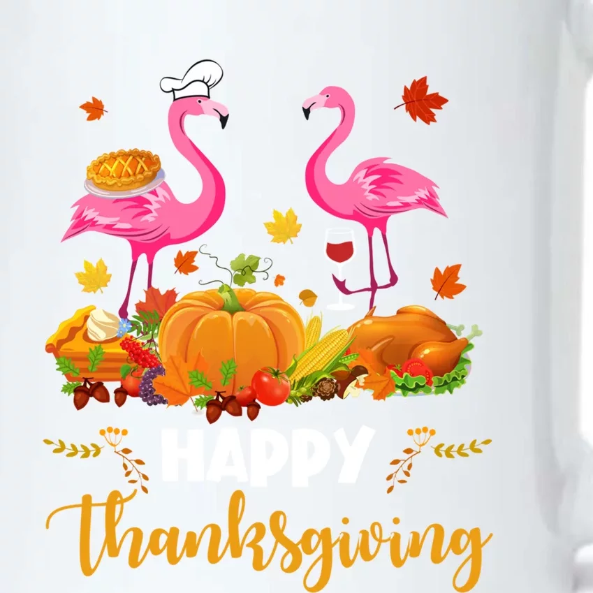 Cool Happy Thanksgiving Flamingo Ing Wine Lover Funny Gift Cool Gift Black Color Changing Mug