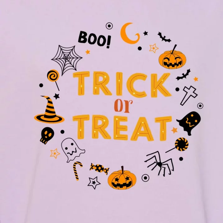 Cute Halloween Trick Or Treagift Cute Gift Garment-Dyed Sweatshirt