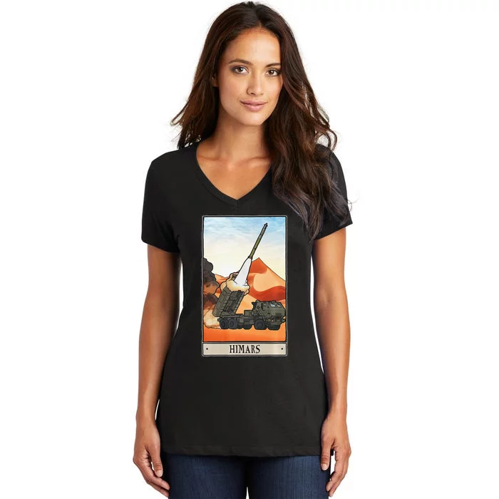 Centcom Himars Tarot Card Premium Women's V-Neck T-Shirt