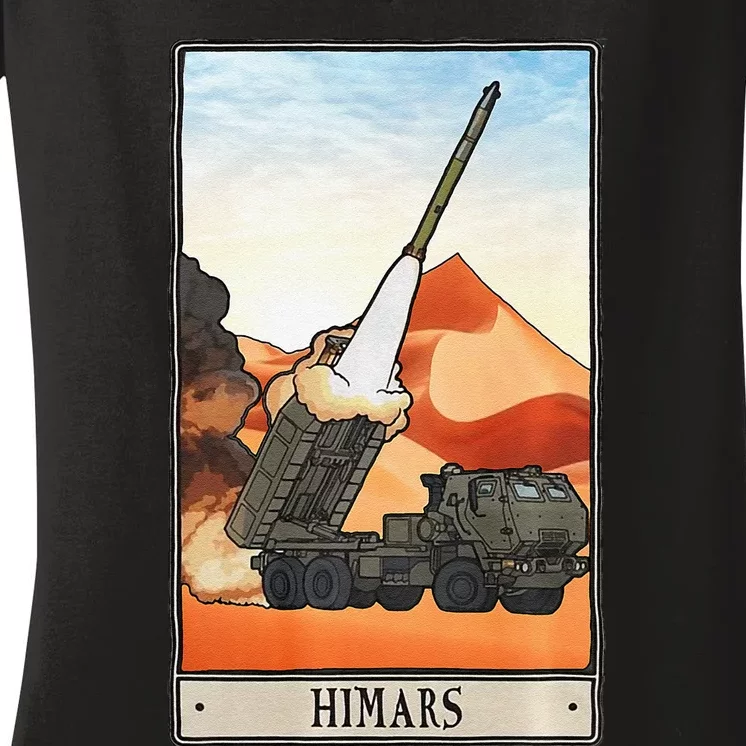 Centcom Himars Tarot Card Premium Women's V-Neck T-Shirt