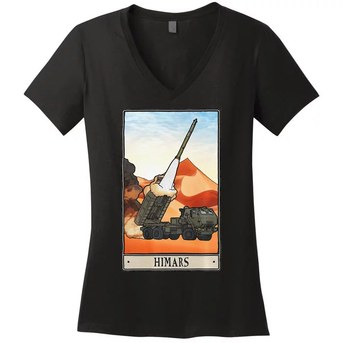 Centcom Himars Tarot Card Premium Women's V-Neck T-Shirt