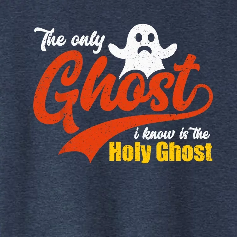 Christian Halloween The Only Ghost I Know Is The Holy Ghost Women's Crop Top Tee