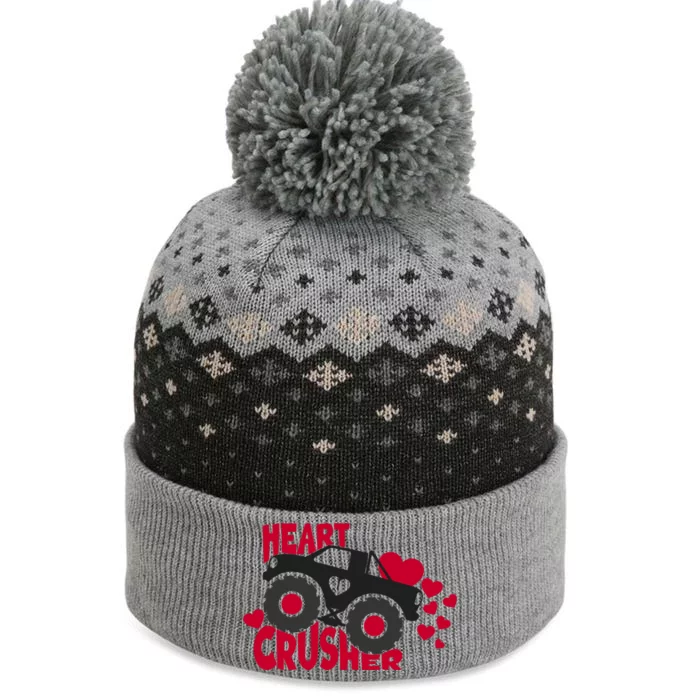 Crusher Heart Trucker Valentine's Day Crusher Heart Gift The Baniff Cuffed Pom Beanie