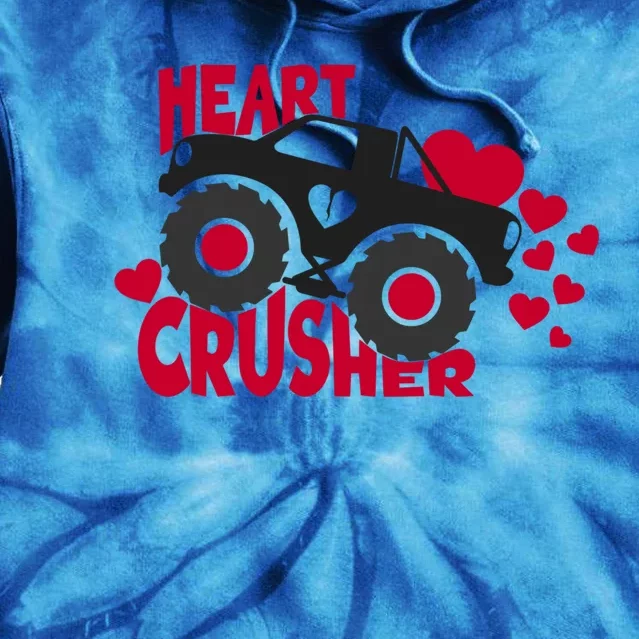 Crusher Heart Trucker Valentine's Day Crusher Heart Gift Tie Dye Hoodie